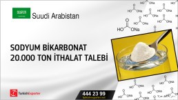 Suudi Arabistan, Sodyum bikarbonat 20.000 ton ithalat talebi