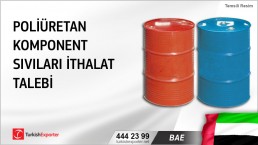 BAE, Poliüretan komponent sıvıları ithalat talebi