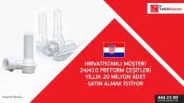 Transparent and White 24/410 preforms to import to Croatia