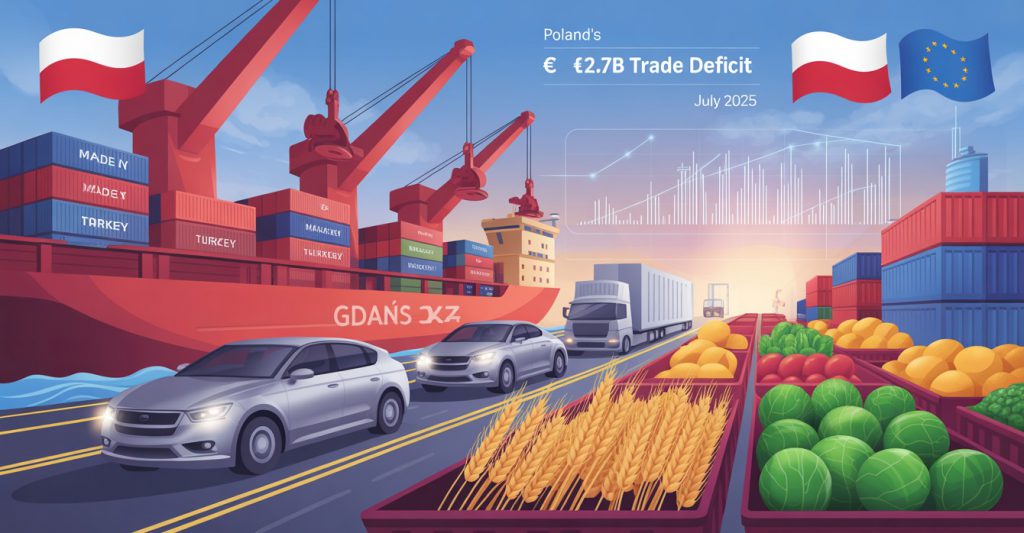 Polonya’nın Ticaret Açığı Temmuz’da Arttı