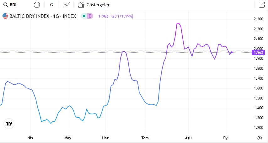 Baltic Exchange Kuru Yük Endeksi Yükseliyor