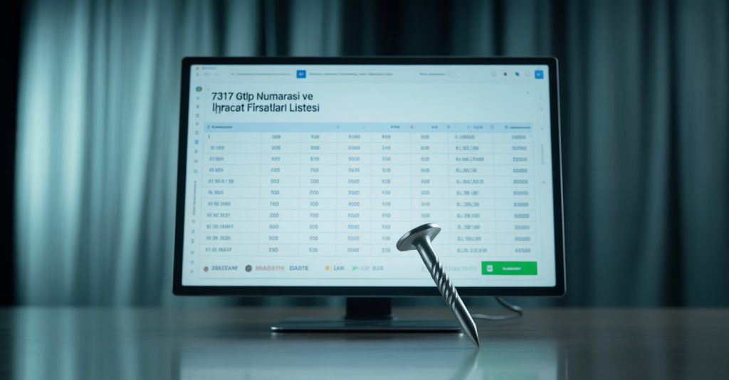 7317 GTİP numarası ve İhracat Fırsatları Listesi