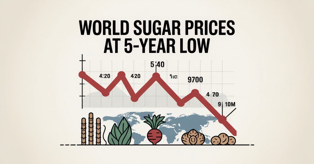 Dünyada Şeker Fiyatları 5 Yılın En Düşük Seviyesinde
