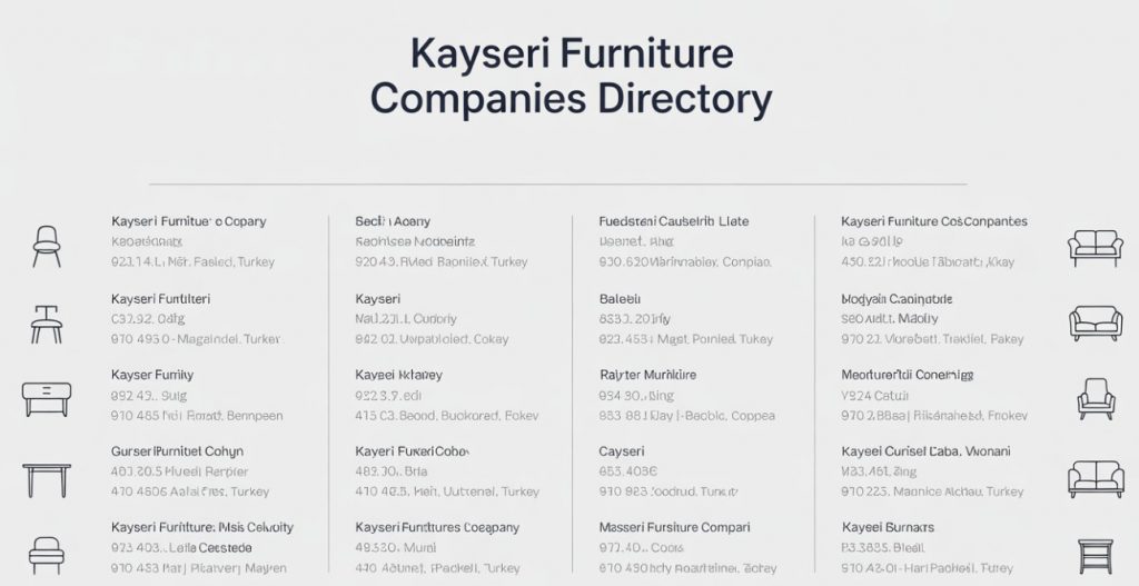 Kayseri Mobilya Firmaları listesi