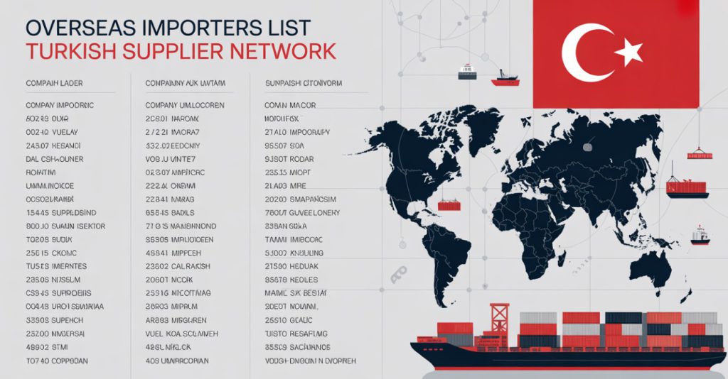 Overseas Importers Data List for Turkish Supplier Companies