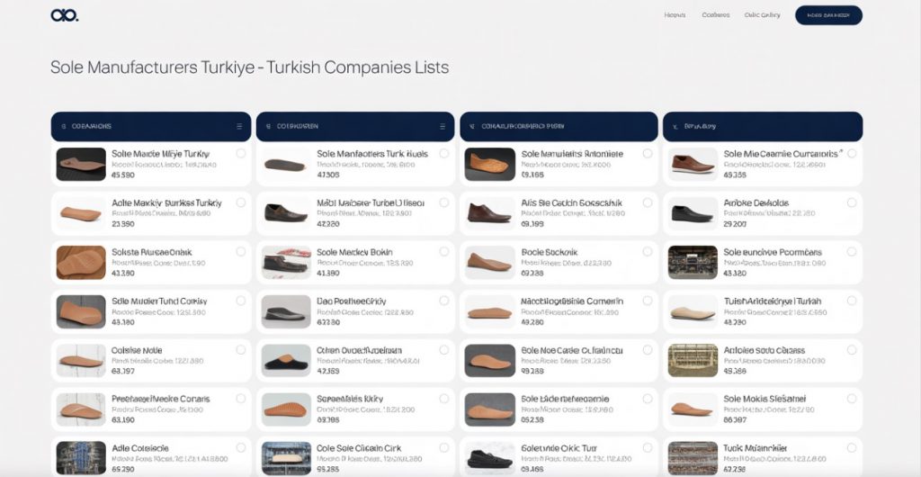 Sole Manufacturers Turkiye – Turkish Companies Lists