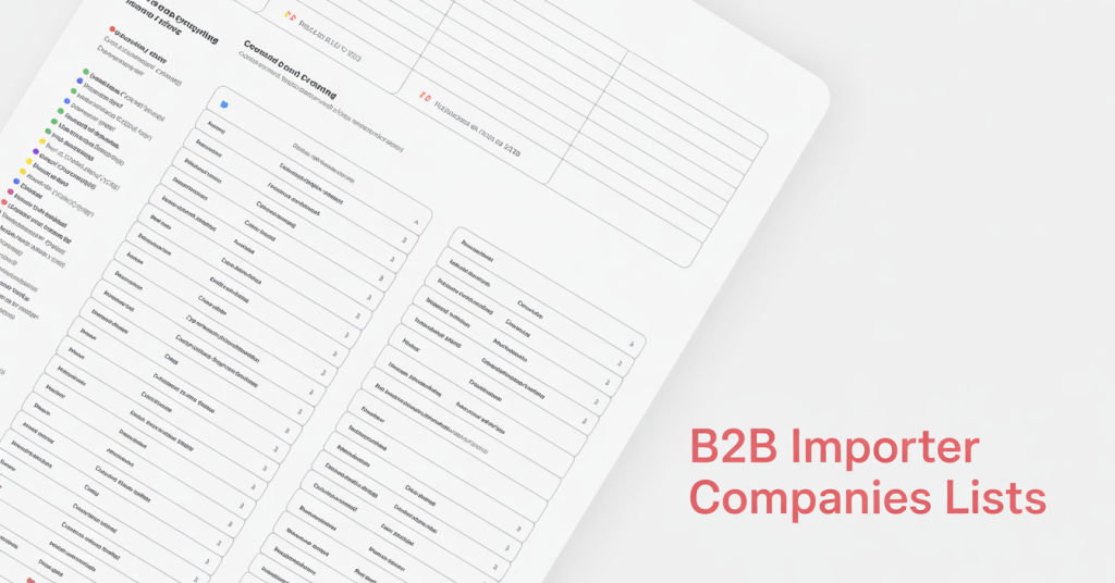 B2B Importer Companies Lists