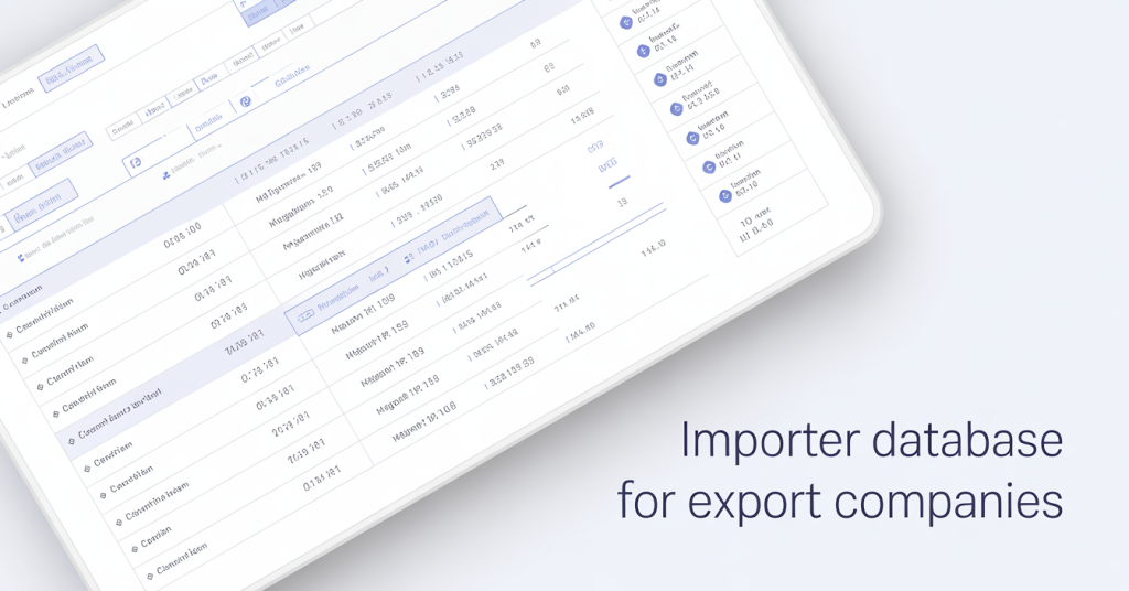 Importer Database For Export Companies