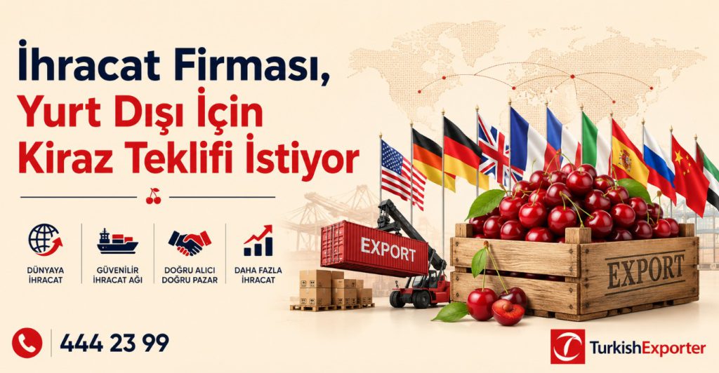 İhracat Firması, Yurt Dışı İçin Kiraz Teklifi İstiyor