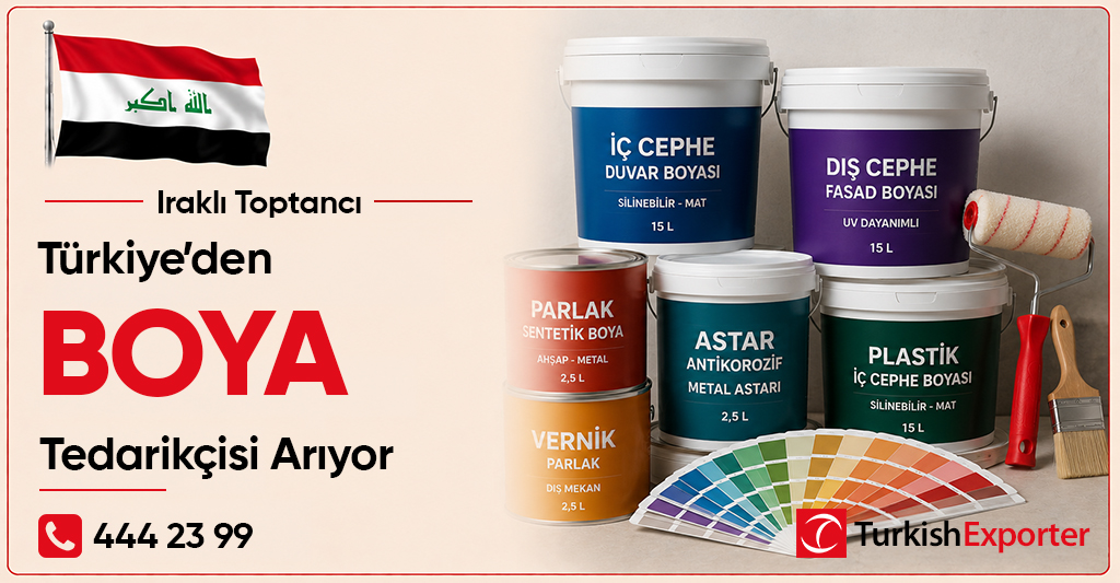 Iraklı Toptancı Türkiye’den Boya Tedarikçisi Arıyor