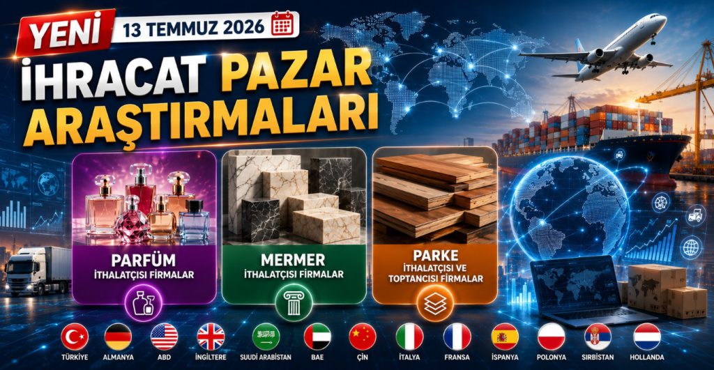 Yeni İhracat Pazar Araştırmaları 13 Temmuz 2026