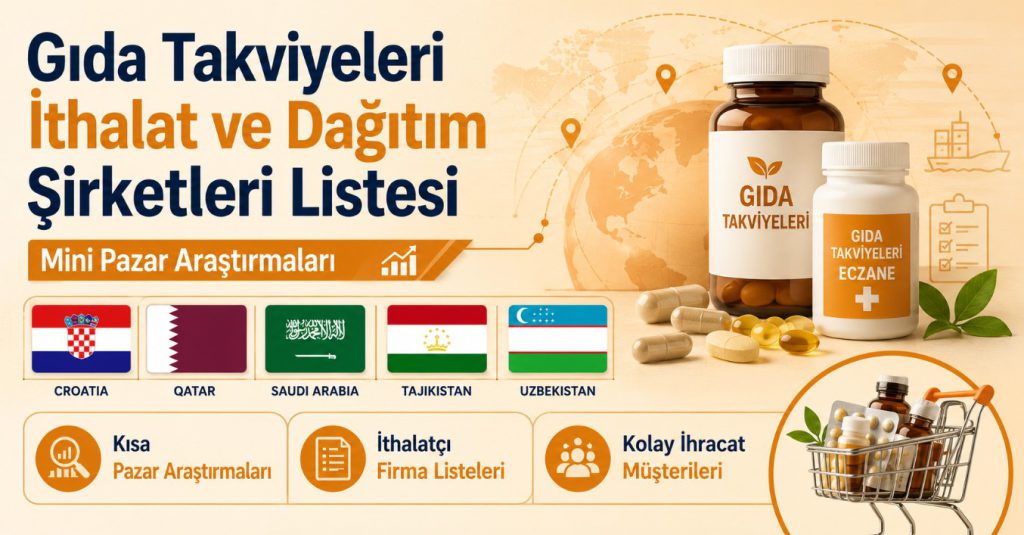 Gıda Takviyeleri İthalat ve Dağıtım Şirketleri Listesi
