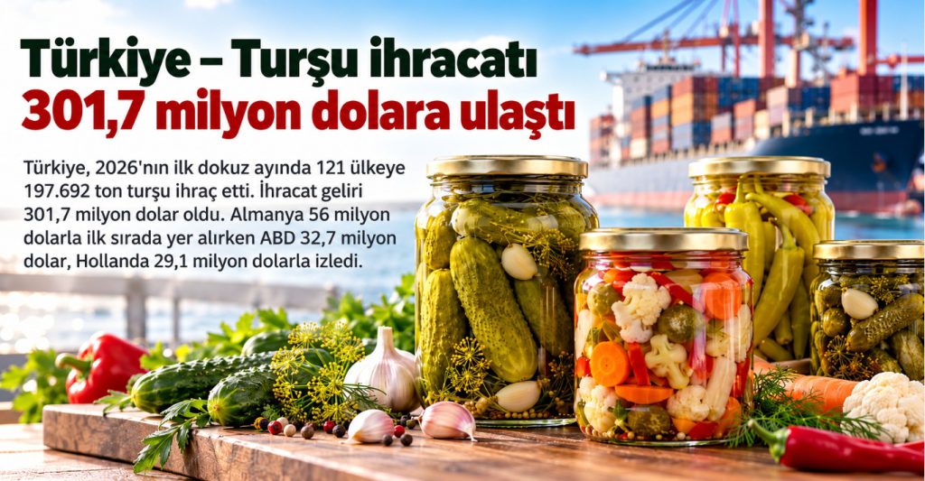 Türkiye – Turşu ihracatı 301,7 Milyon Dolara Ulaştı