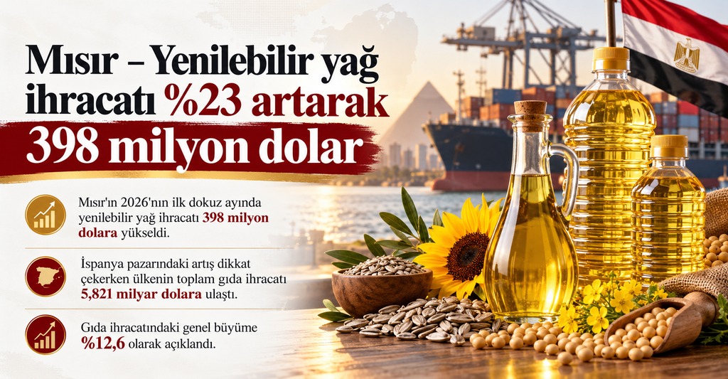 Mısır’ın, Yenilebilir Yağ İhracatı Yüzde 23 Arttı