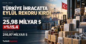 Türkiye İhracatta Eylül Rekoru Kırdı: 25,98 Milyar Dolar